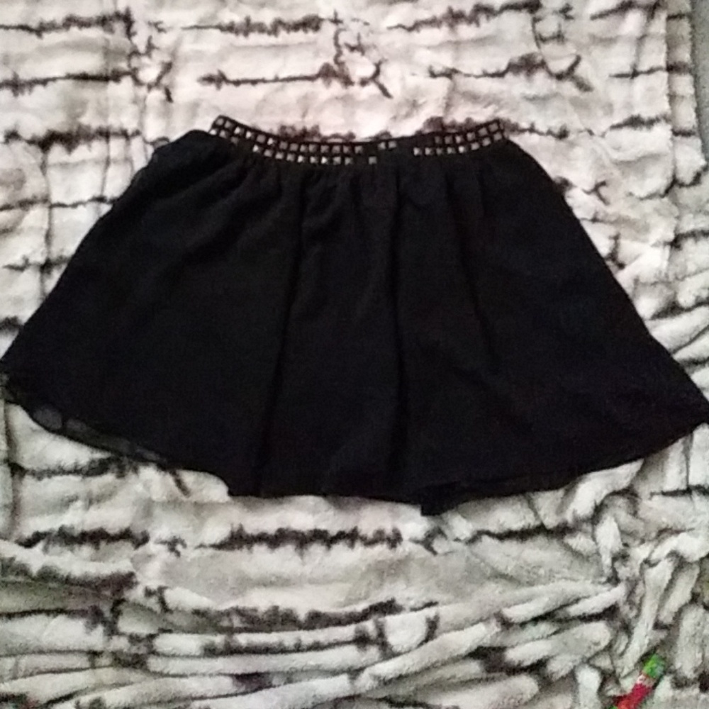 Black mini skirt